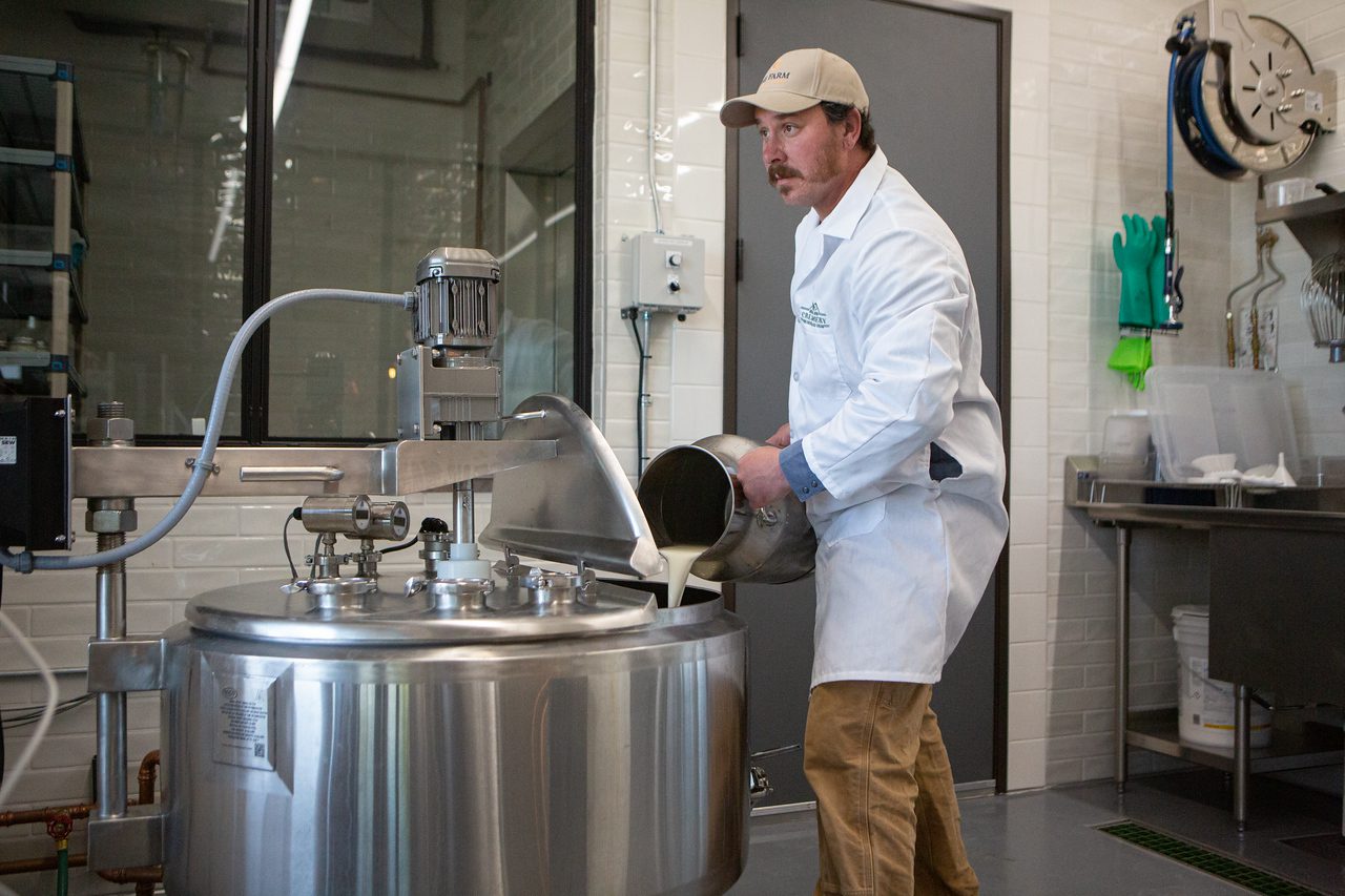 Cheesemaker at work